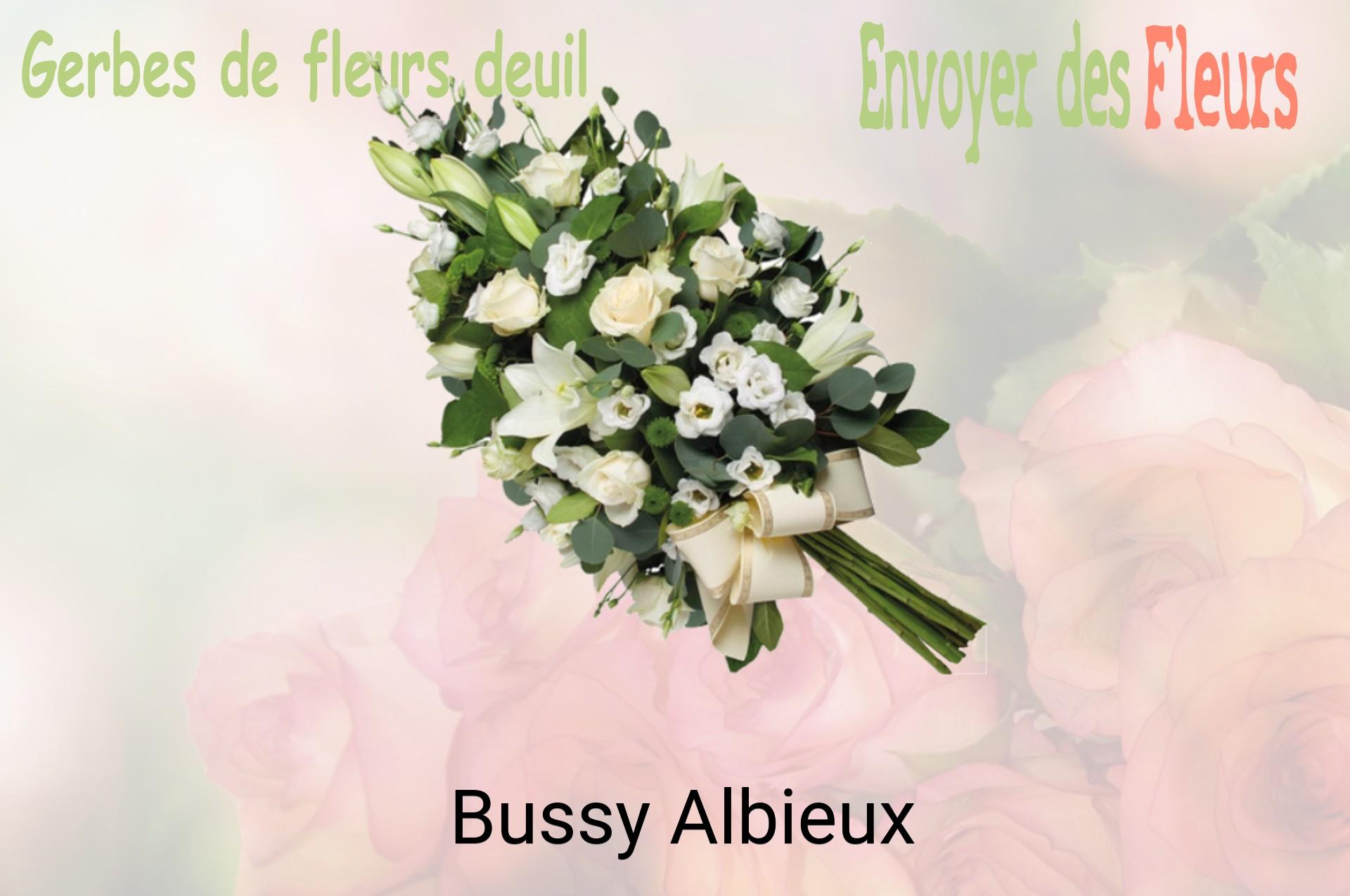 Gerbe de fleurs de deuil livrée à Bussy-Albieux